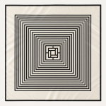 Monochrome Labyrinth Silk Scarf