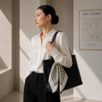 Monochrome Labyrinth Silk Scarf