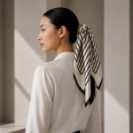 Monochrome Labyrinth Silk Scarf