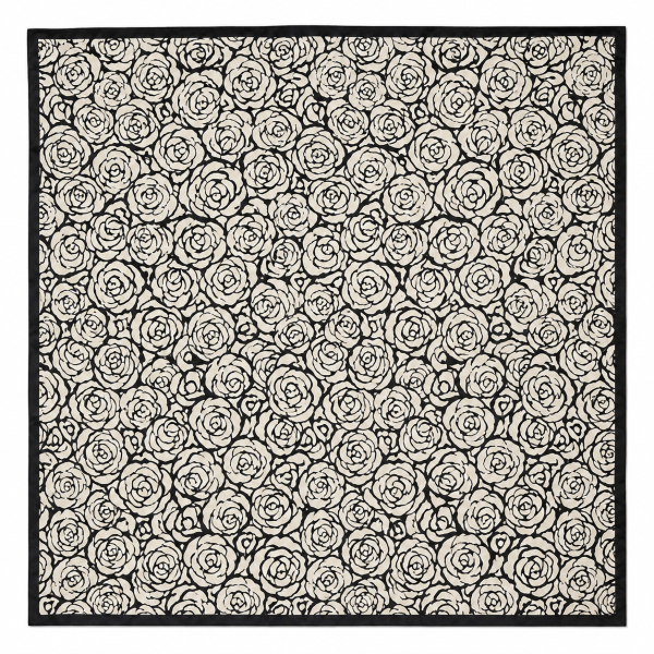Nocturne Rose Silk Scarf