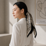 Nocturne Rose Silk Scarf
