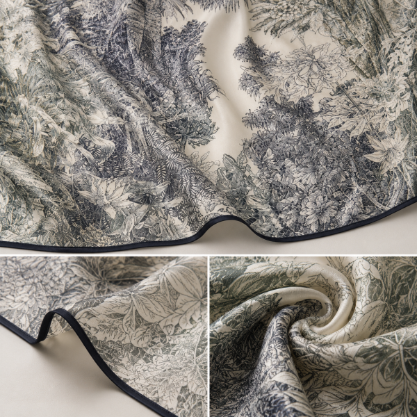 Verdant Reverie Silk Scarf